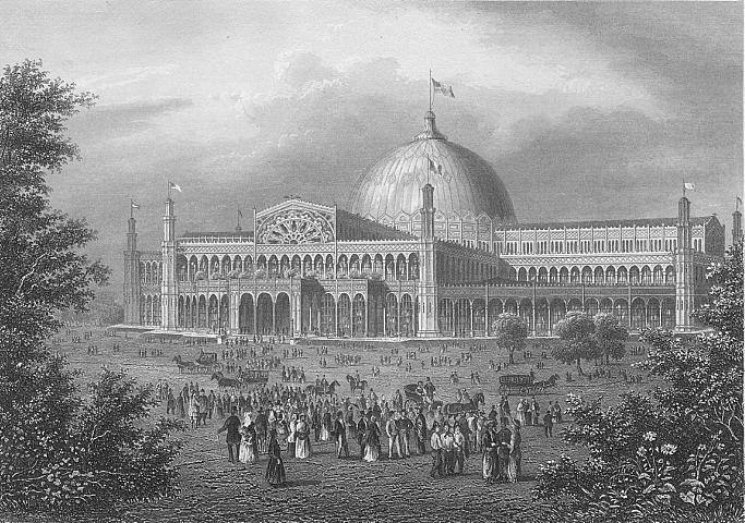 The Crystal Palace, home to The Great Exhibition, in Hyde Park